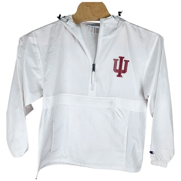 Champion Indiana Hoosiers Jacket Windbreaker 1/4 Zip Pullover Small - Picture 1 of 6